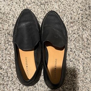 Lucky Brand Women's Classic Black Slip-On Loafers